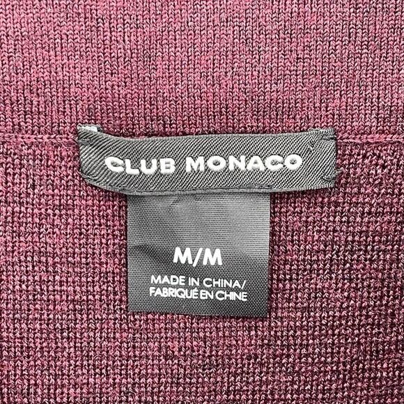 Club Monaco Sundith Midi Pencil Skirt 100% Wool Burgundy Women Medium Office - Picture 4 of 6